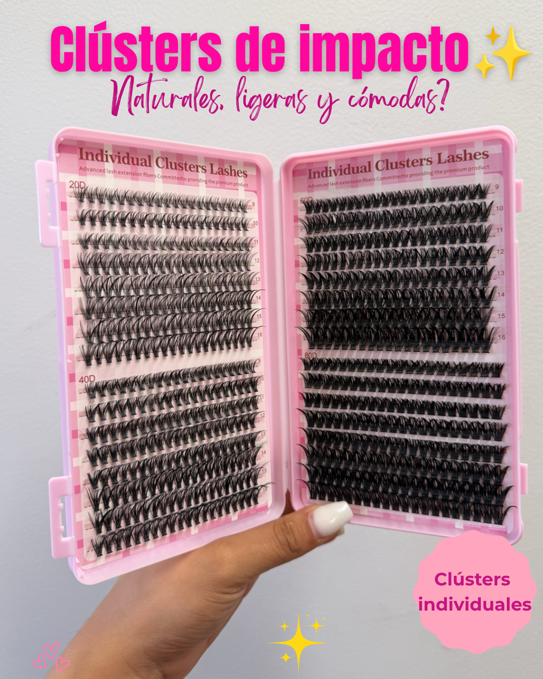 Individual Cluster Lashes- Natural to Glam